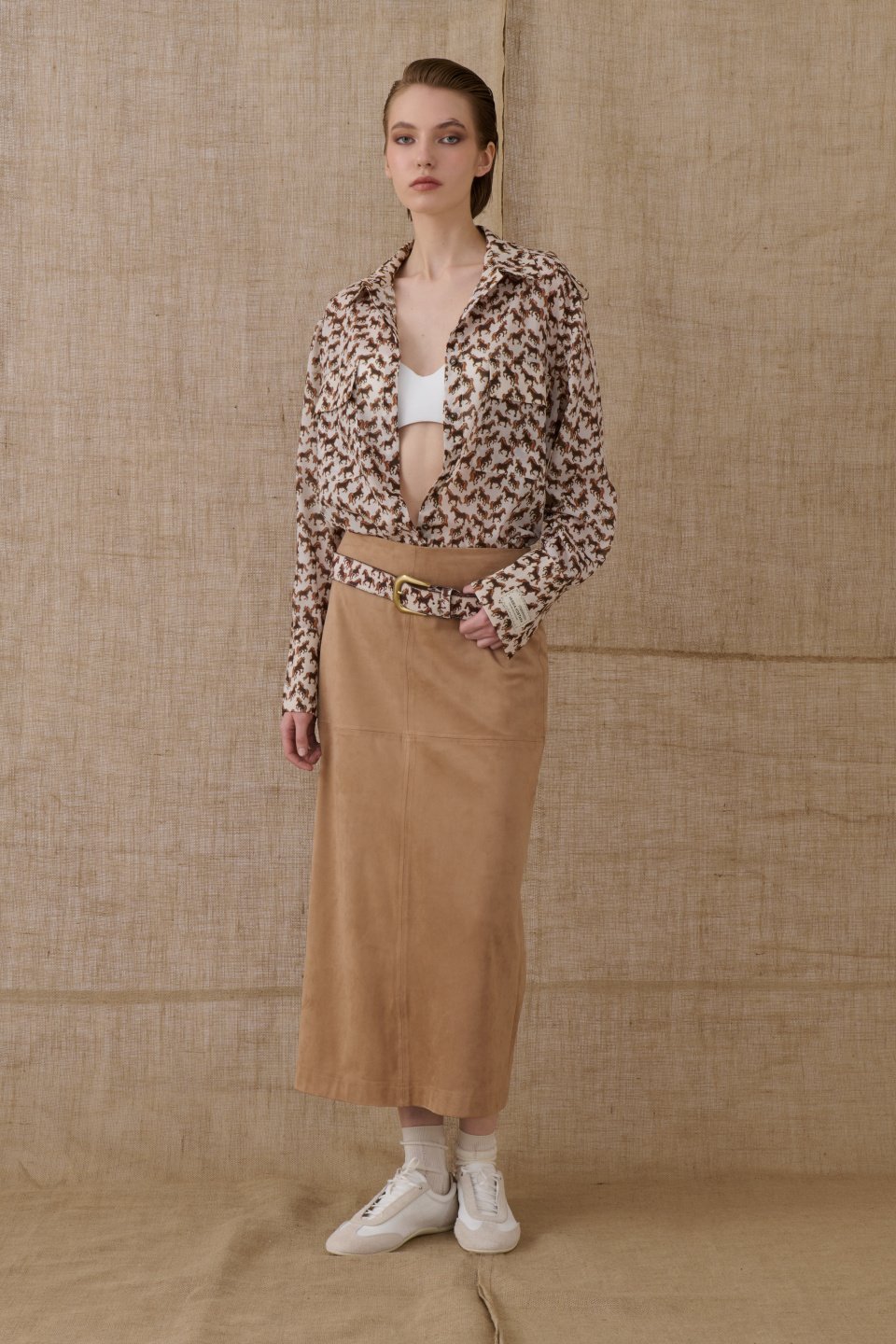 One Size Shirt with Animal Print