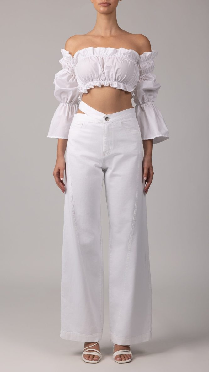 Bella Wide Leg White