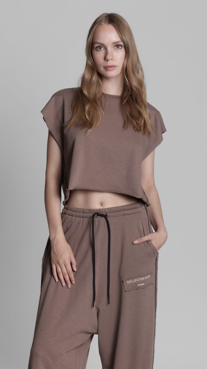 Adelina Brown Top
