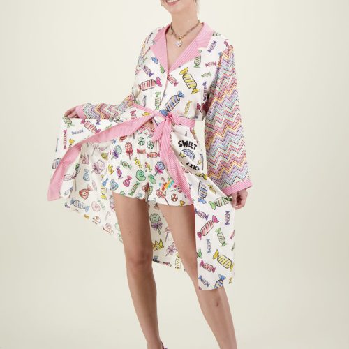 Nova Kimono Dress-Candy