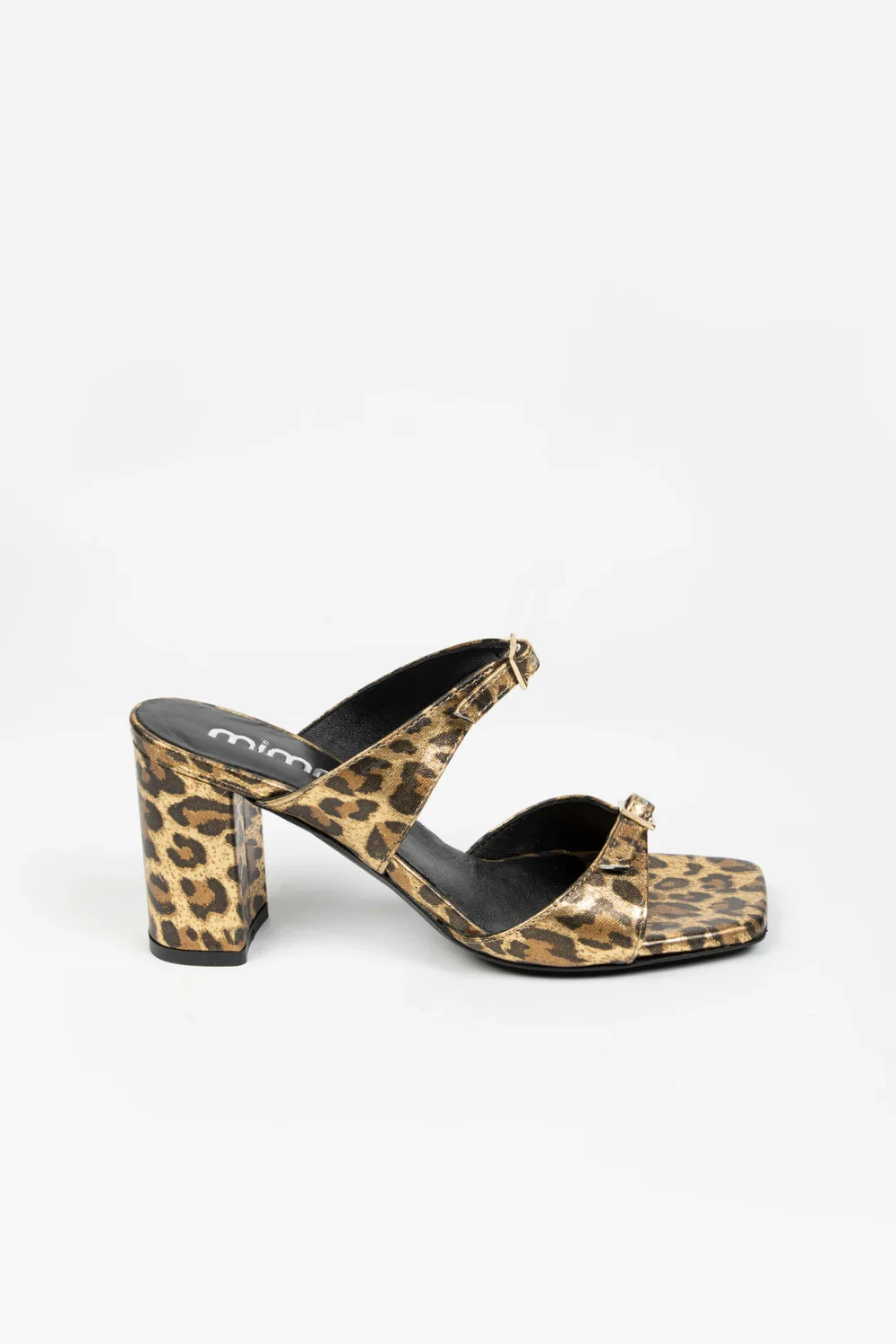 Leopard Print Leather Sandals Nicole