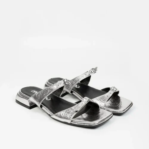 Laminated Leather Sandals Paoline