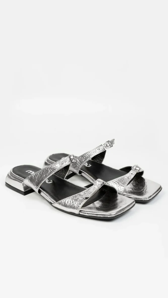Laminated Leather Sandals Paoline