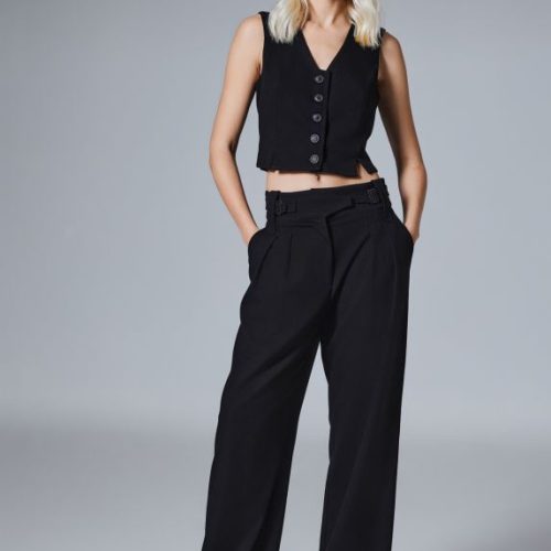 Gwen Belted Pants Black