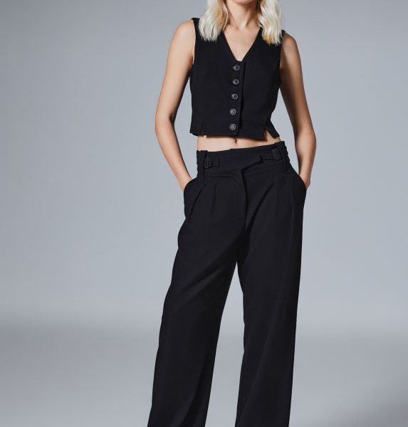Gwen Belted Pants Black
