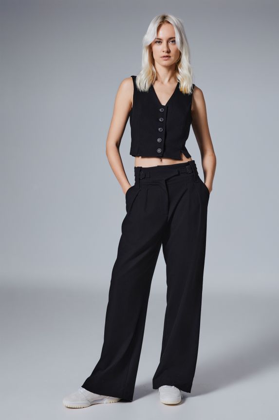 Gwen Belted Pants Black