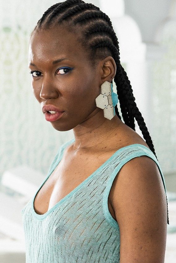 Grey Hexagons with Turquoise