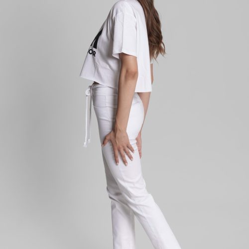 I am Bold Crop Tee White