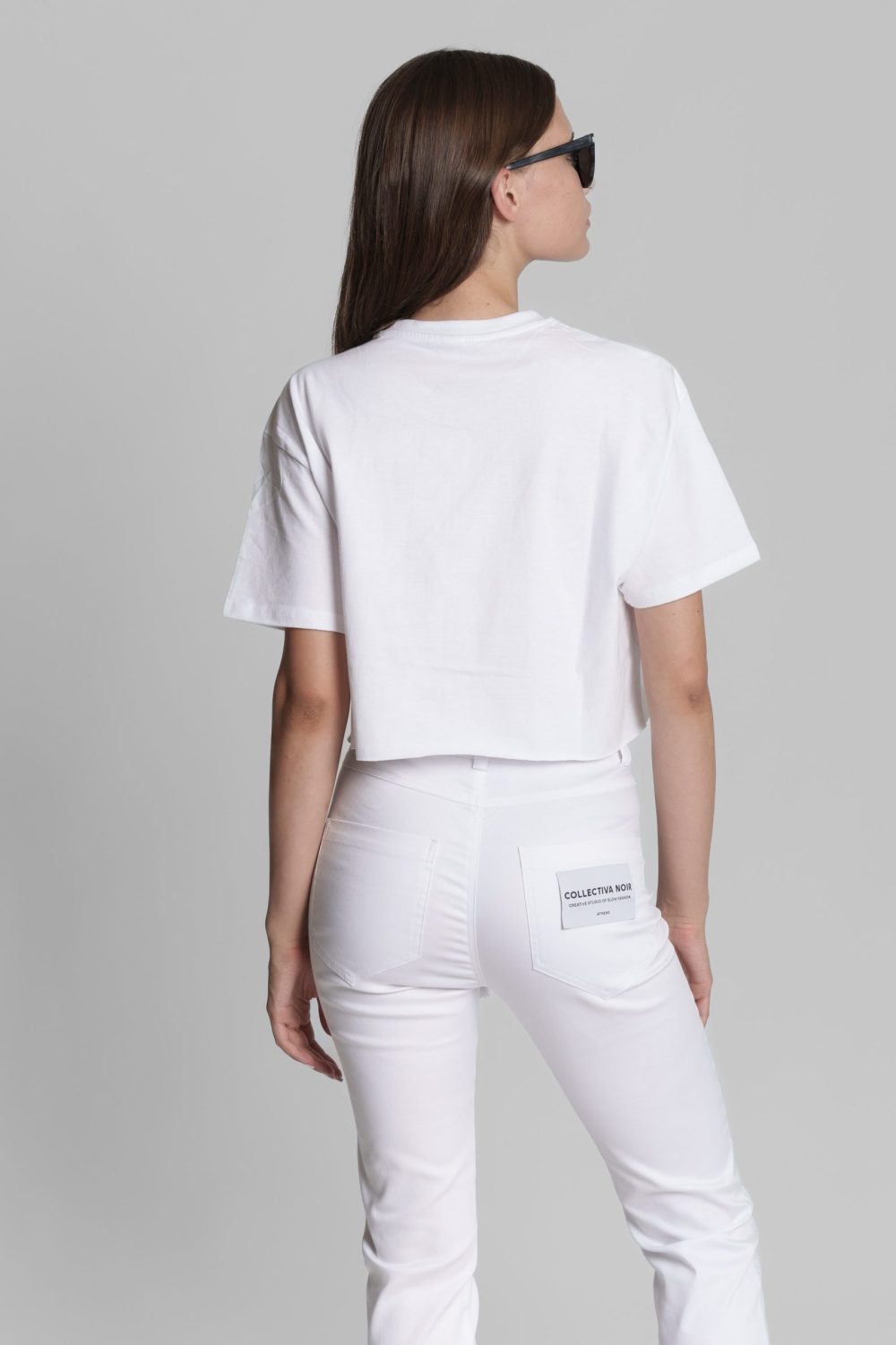 I am Bold Crop Tee White