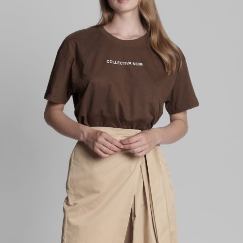 I am Bold Crop Tee Black