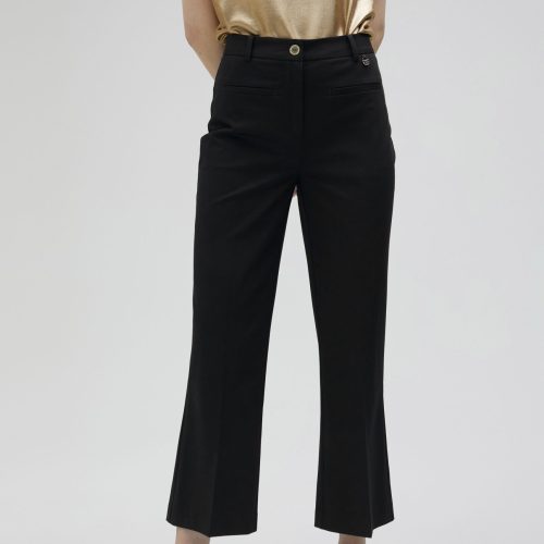 Basic Flared Black Trousers