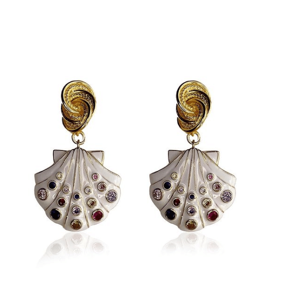 Aphrodite Earrings-White