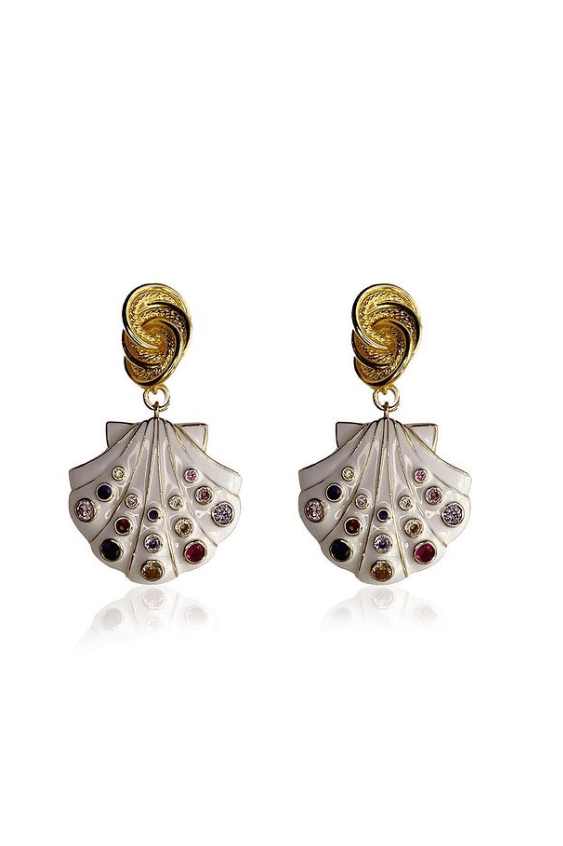 Aphrodite Earrings-White