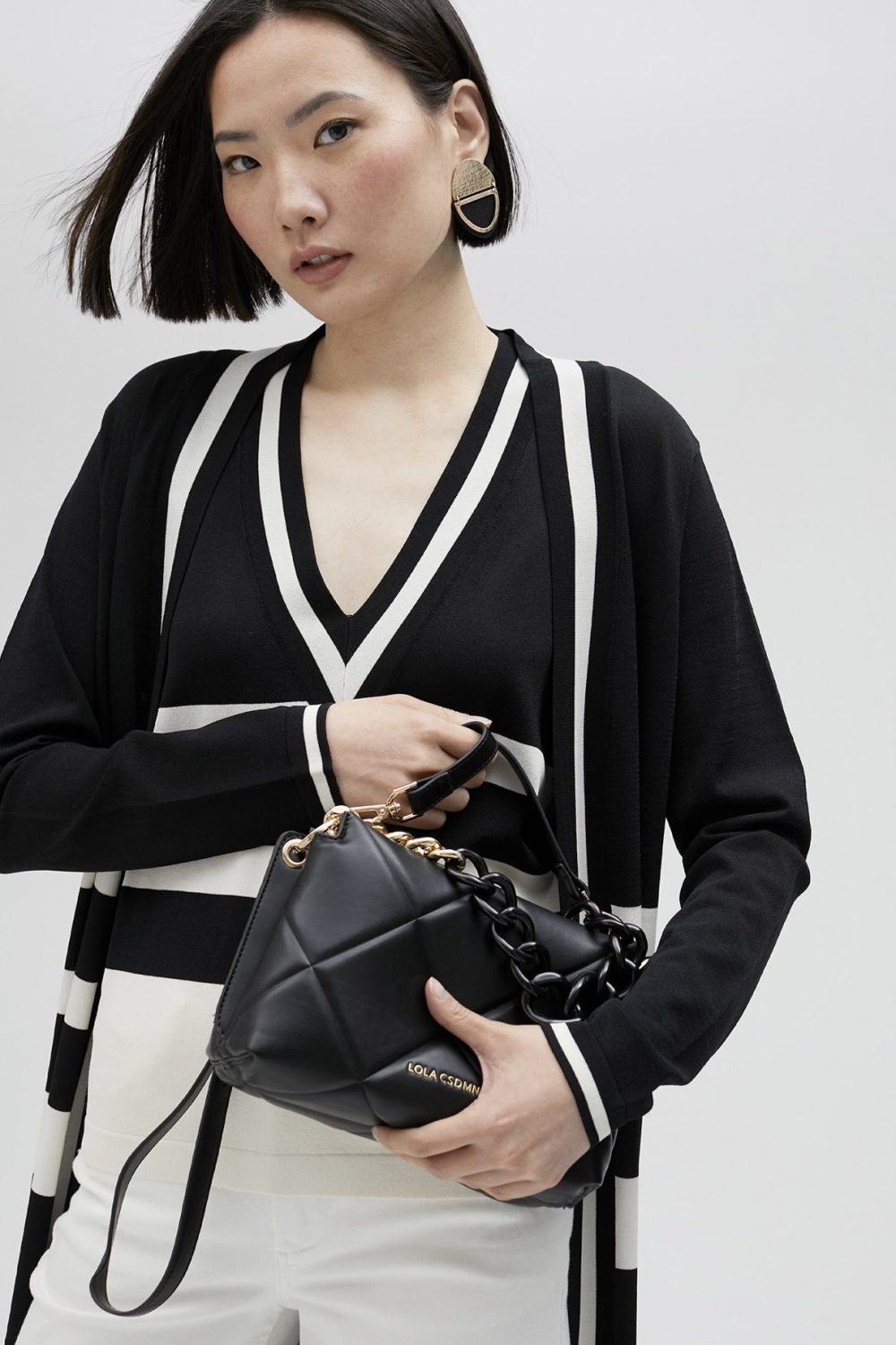 Padded Crossbody Black Bag