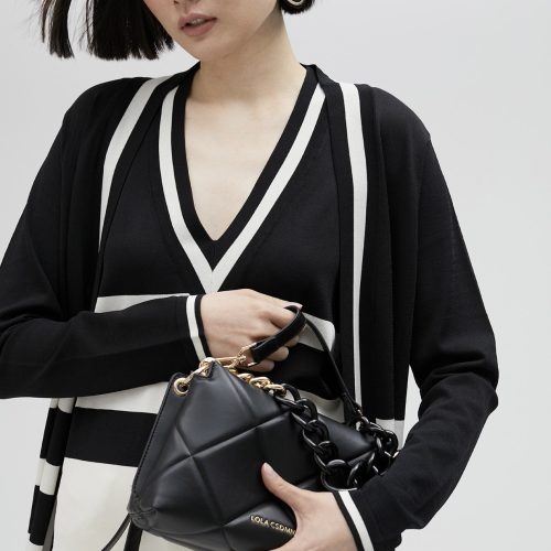 Padded Crossbody Black Bag