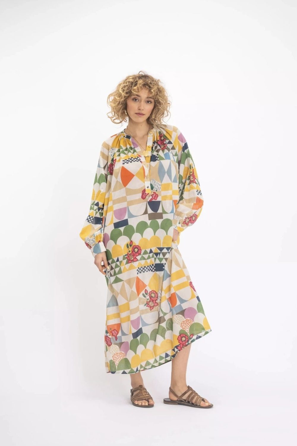 εικόνα-1-1 LAKSHMI SEVENTIES PATTERN DRESS