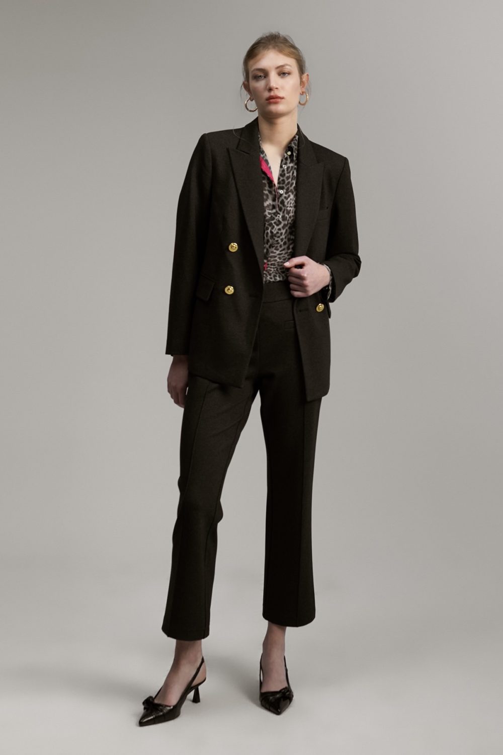 εικόνα-1-2 Deep Grey Trousers with Gold Button