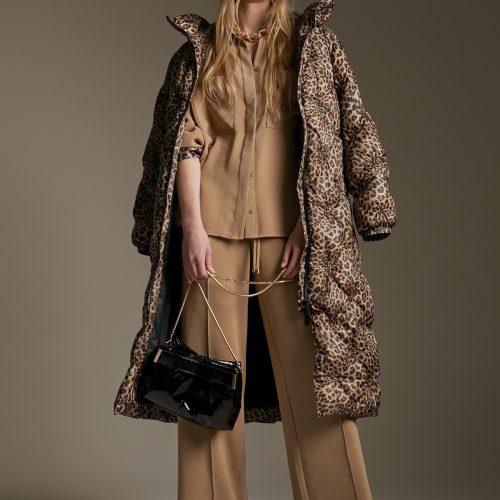 Puffer Coat With Contrast Lining