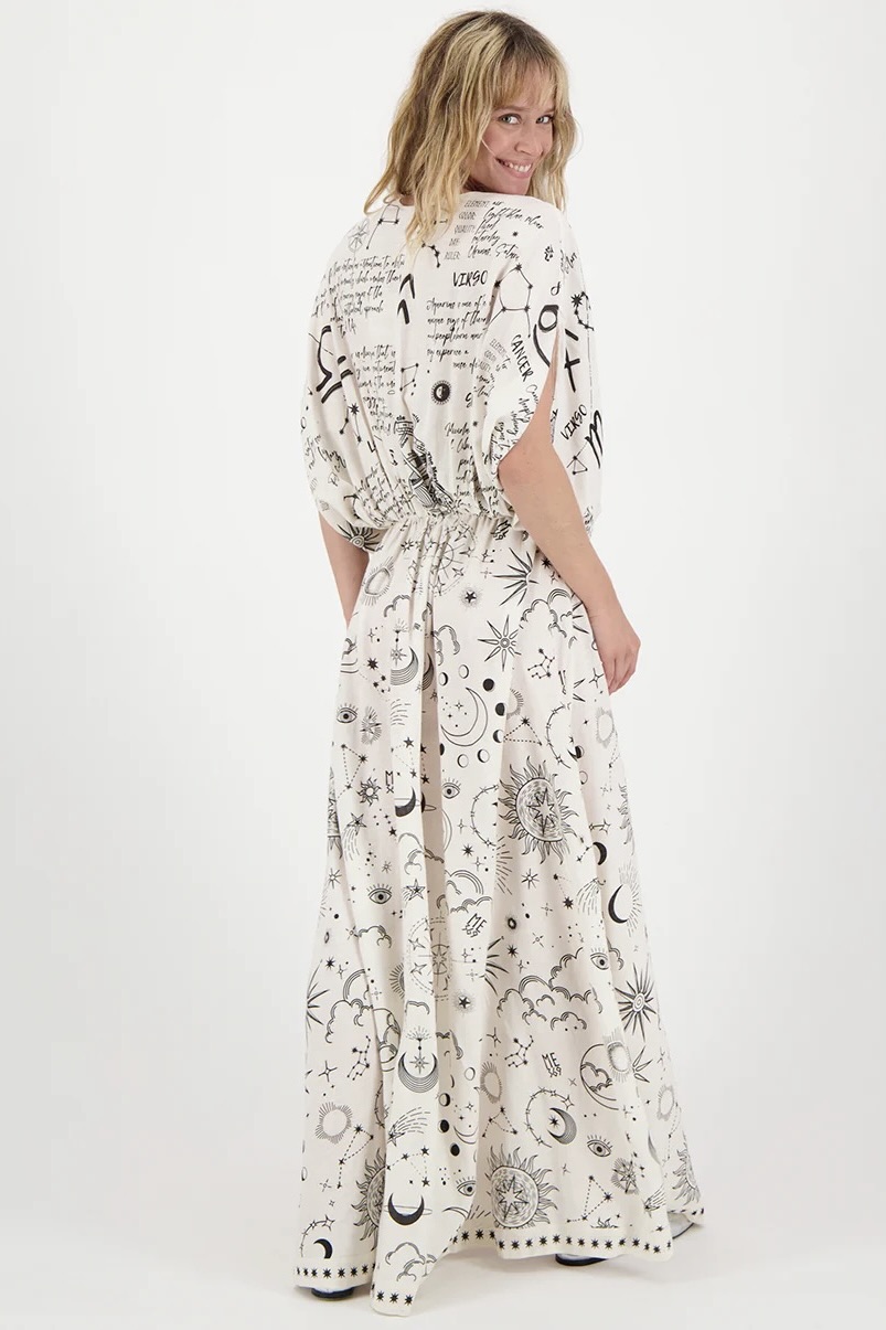 Zodiac Rose Kaftan Dress