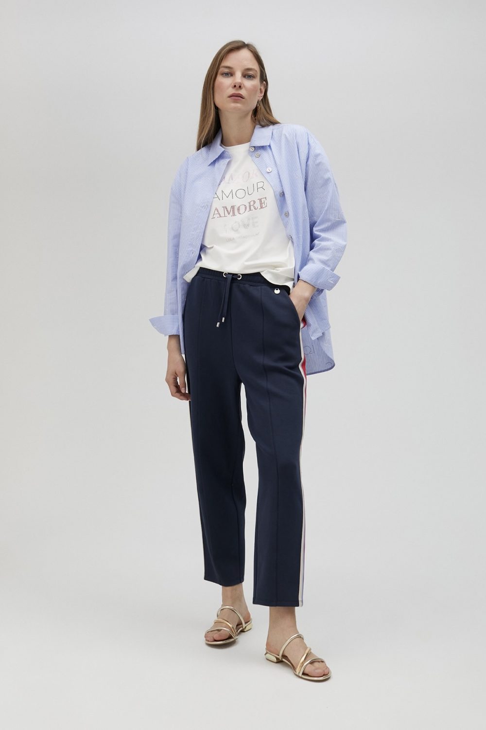 Trousers with Sporty Stripes