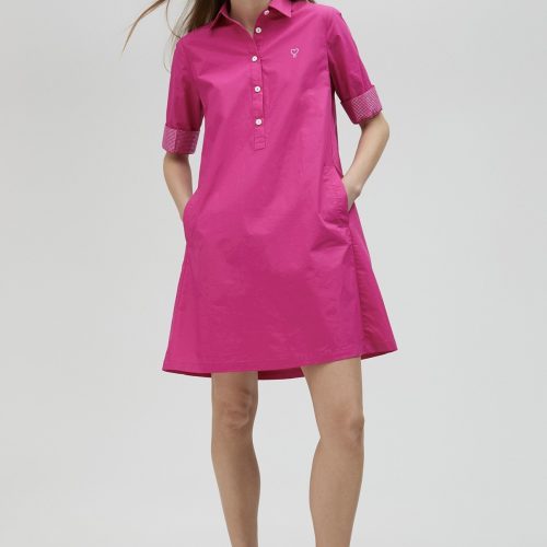 Poplin Dress With Rhinestone Details