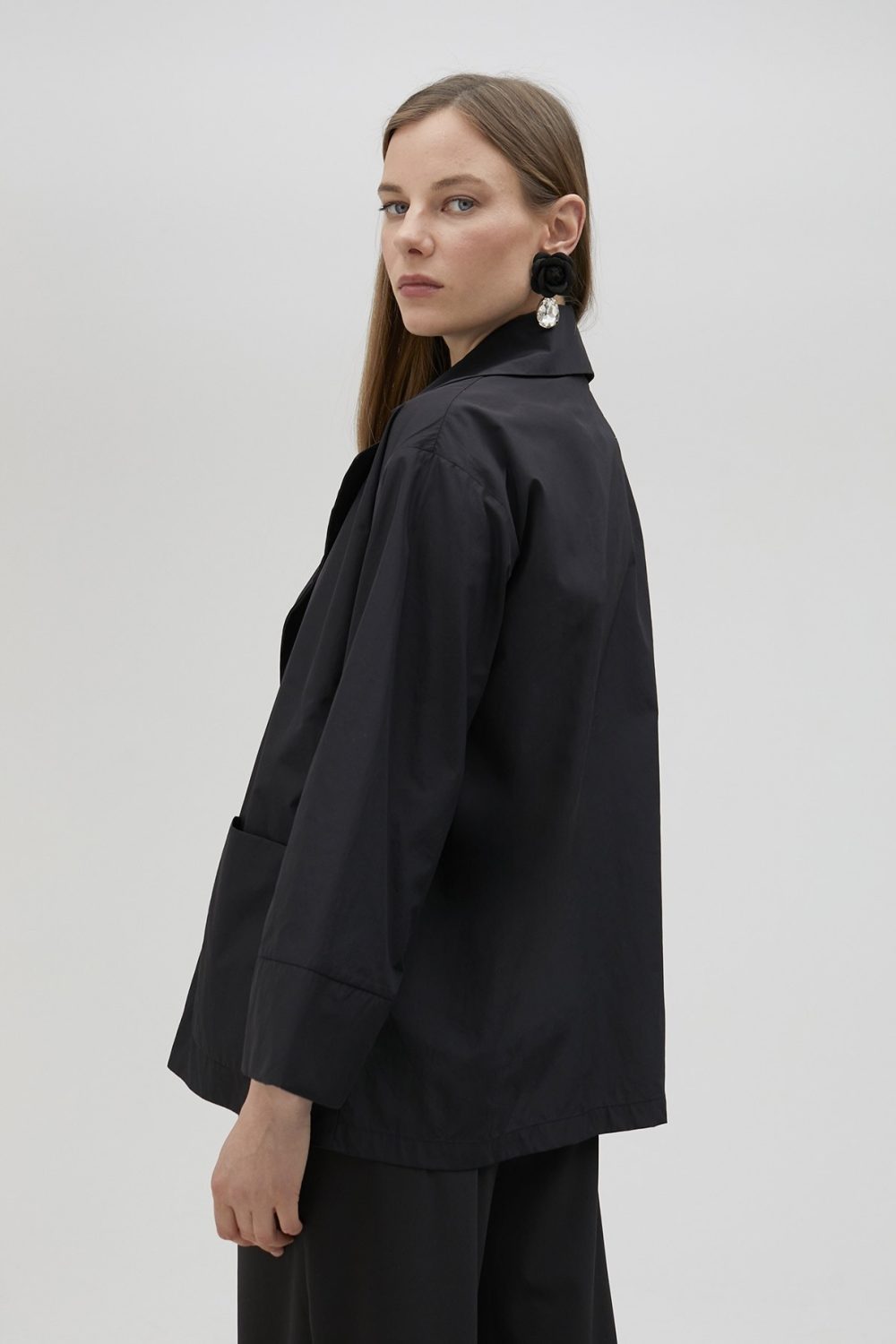 Technical Blazer With Kimono Sleeves