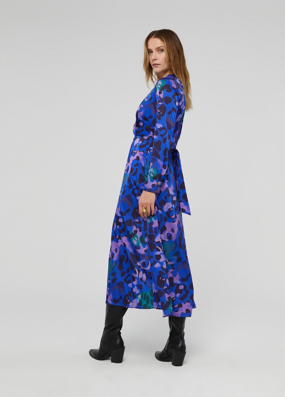 Midi Dress Animal Colorful Print