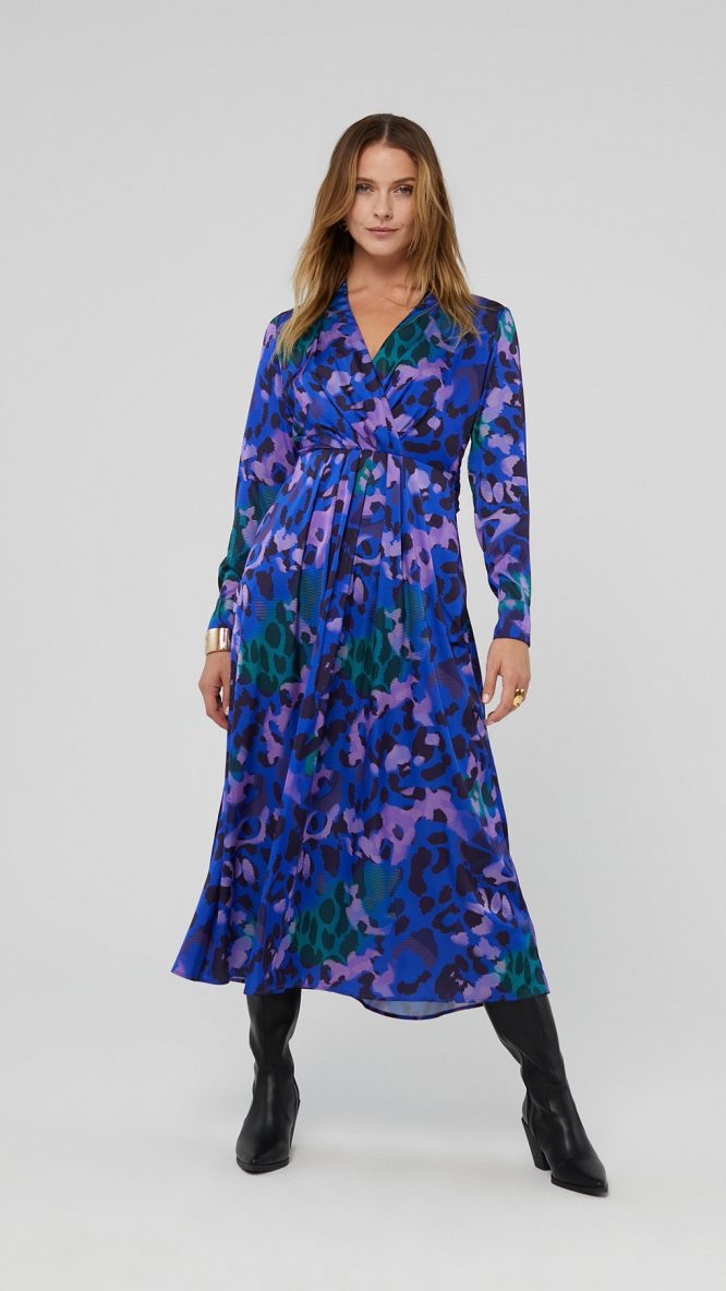 Midi Dress Animal Colorful Print