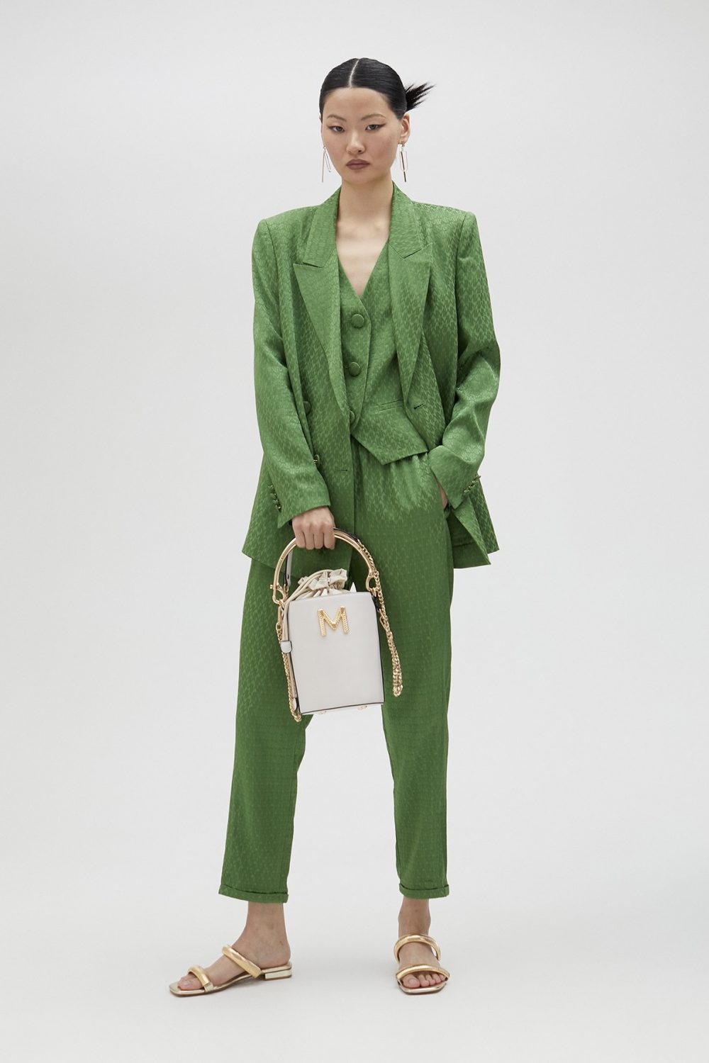 Flowing Jacquard Blazer