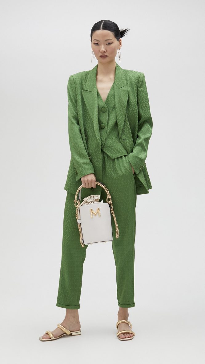 Flowing Jacquard Blazer