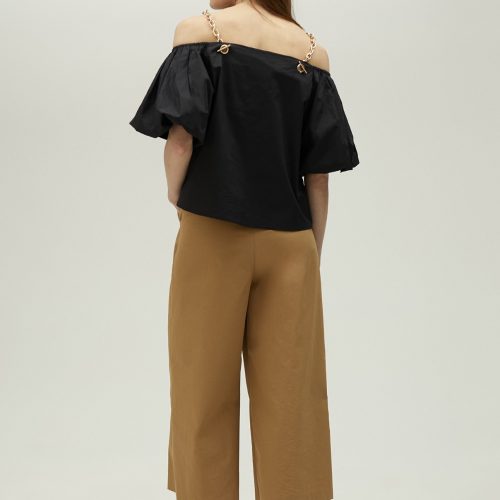 Wide Leg Camel Trousers