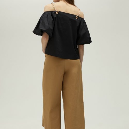 Wide Leg Camel Trousers