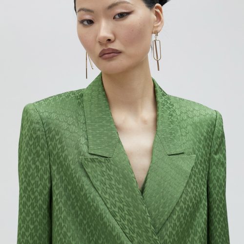 Flowing Jacquard Blazer