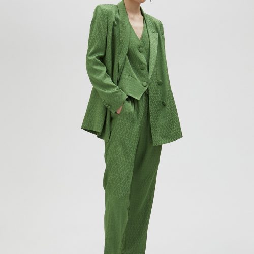 Flowing Jacquard Blazer