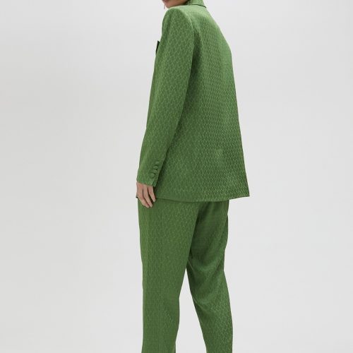 Flowing Jacquard Blazer