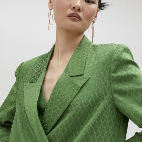 Flowing Jacquard Blazer