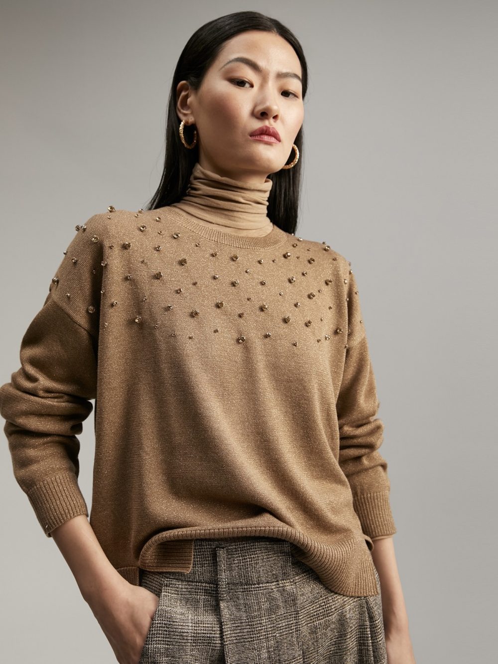 Sweater With Rhinestone Details