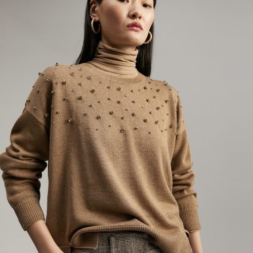 Sweater With Rhinestone Details