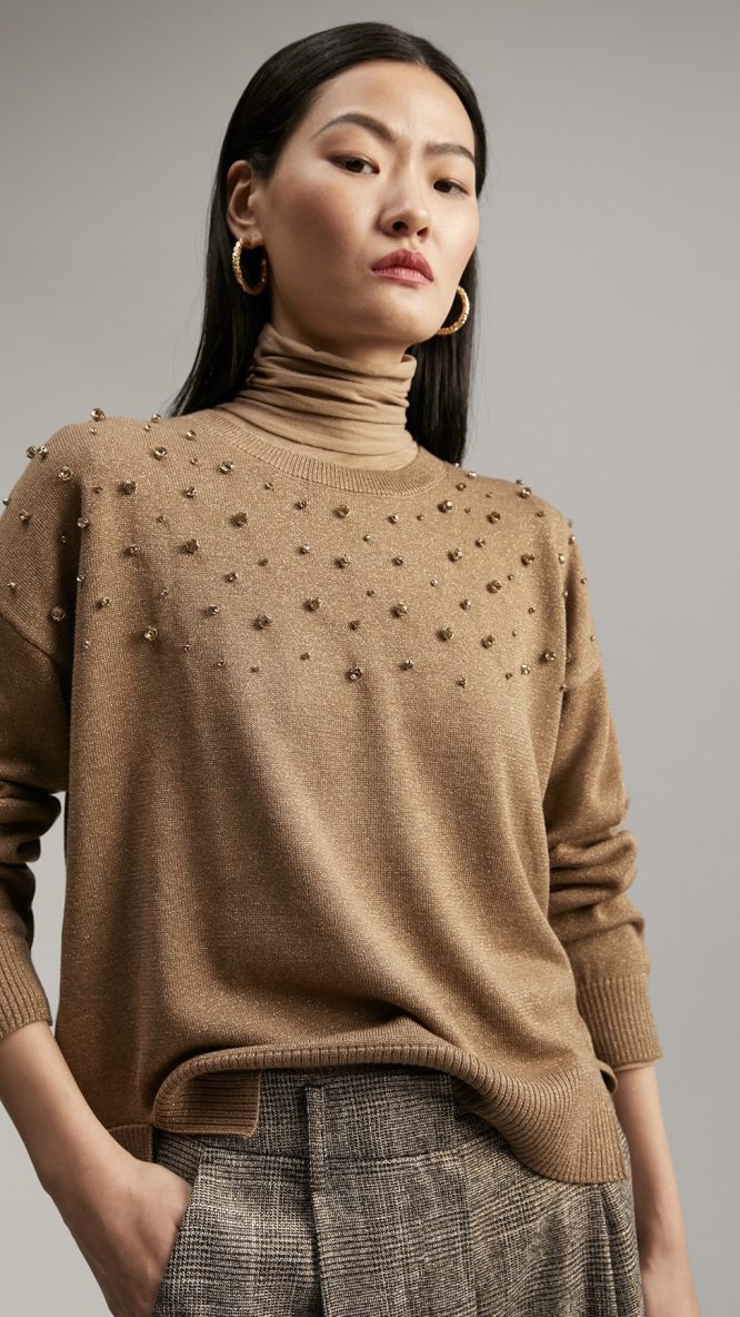 Sweater With Rhinestone Details