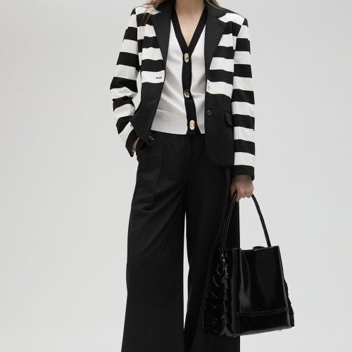 Black & White Striped blazer