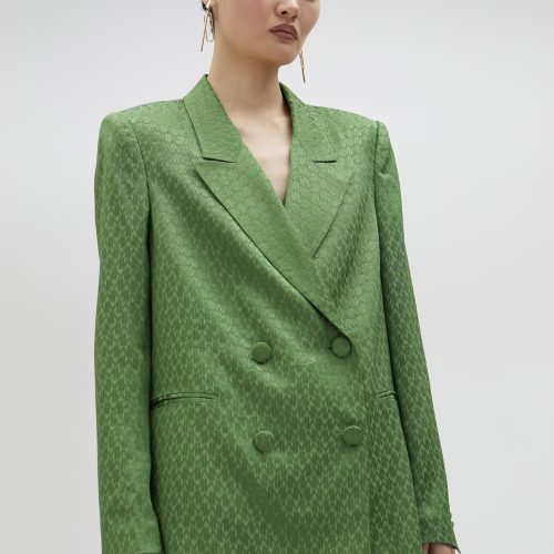 Flowing Jacquard Blazer