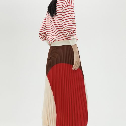 Three-Tone Pink Pleated Dress