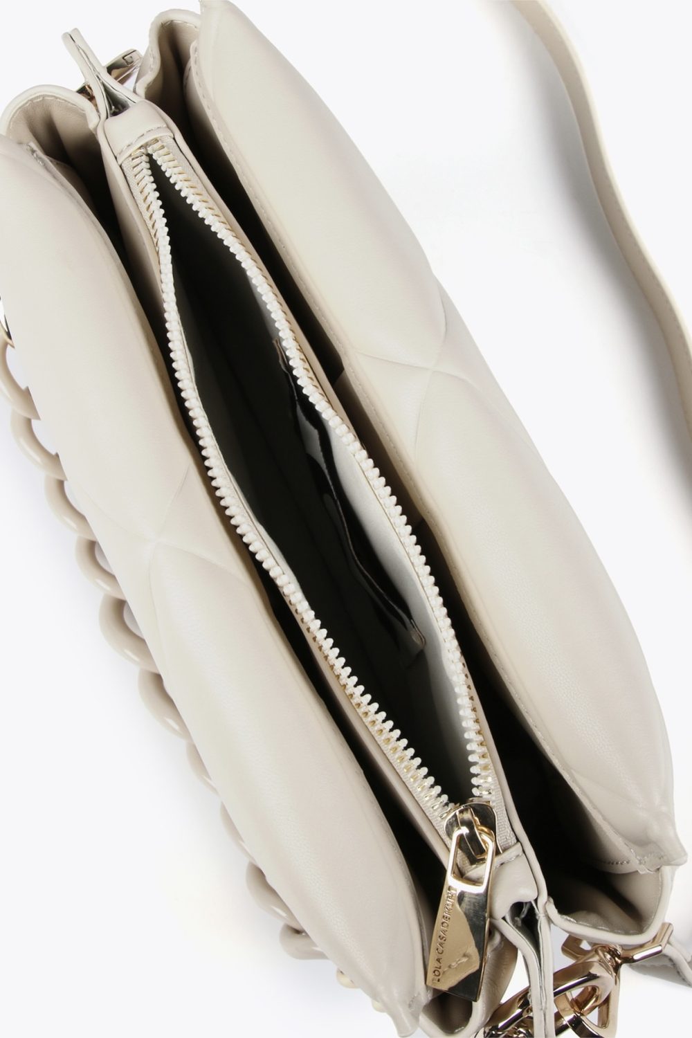 Padded Crossbody Ecru Bag