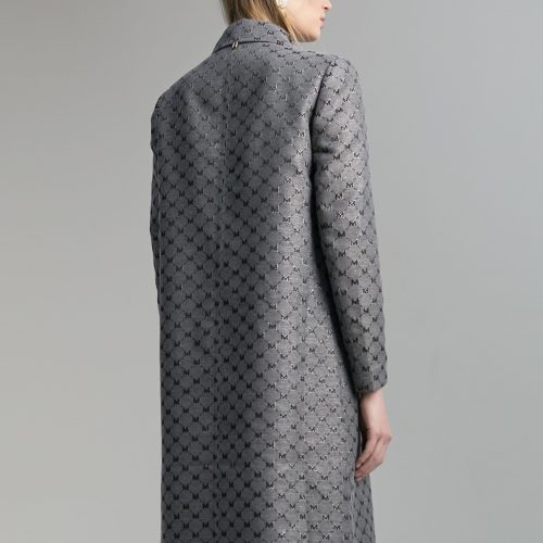 Shimmer Monogram Trench Coat