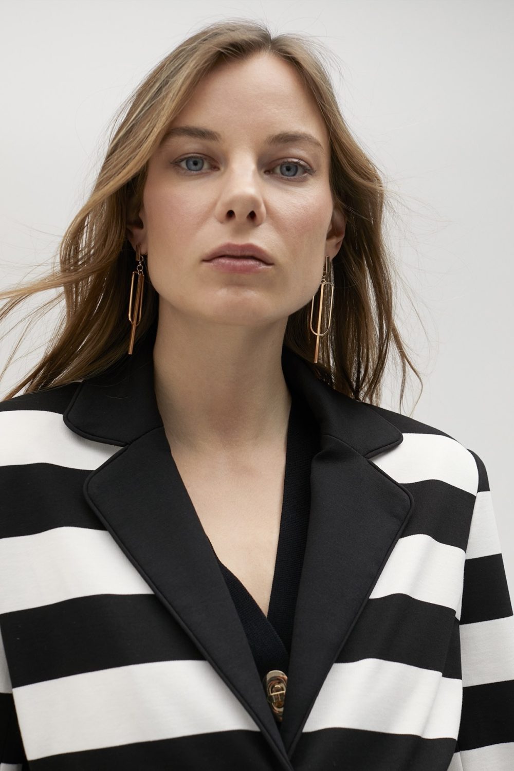 Black & White Striped blazer