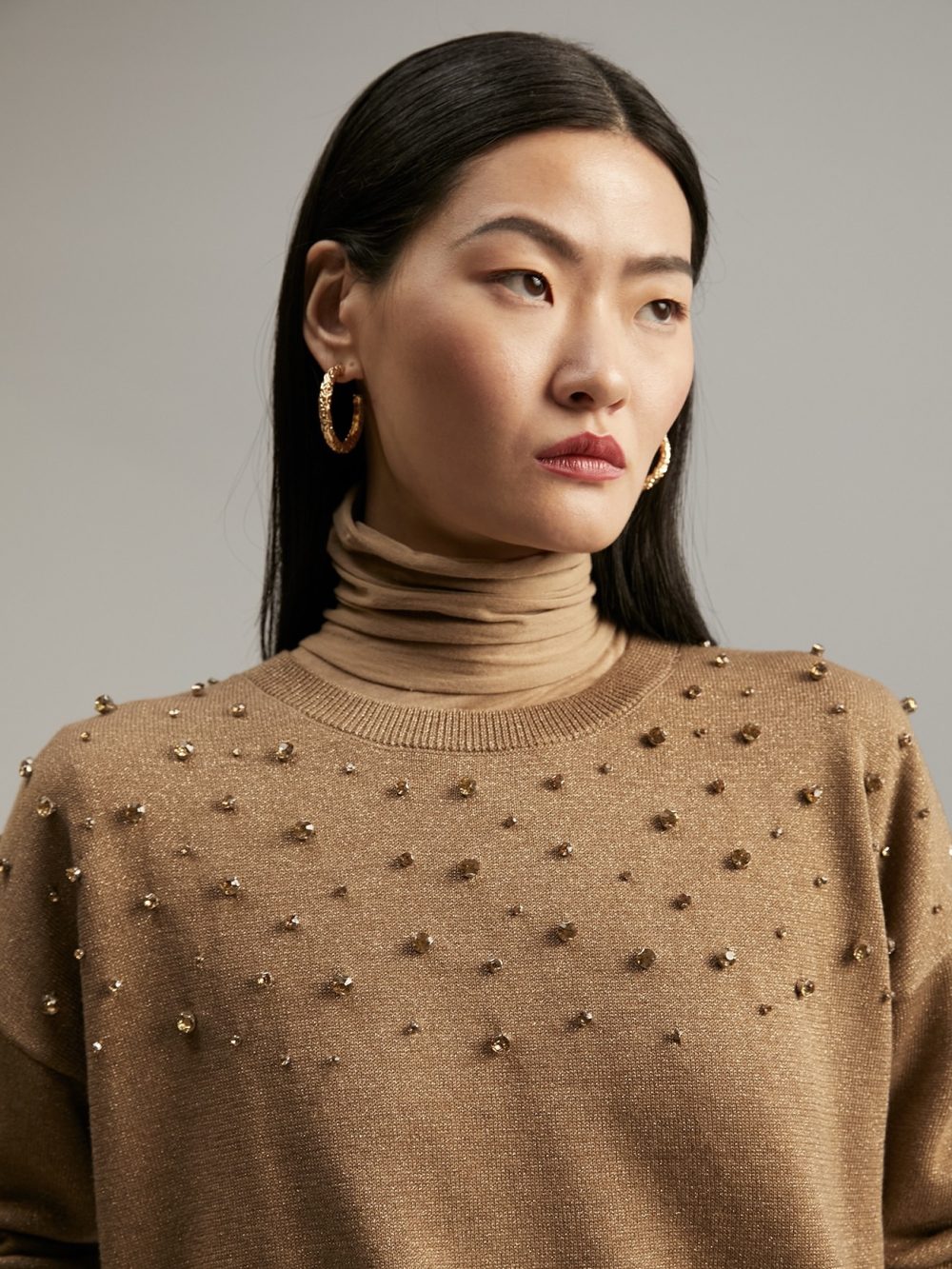 Sweater With Rhinestone Details