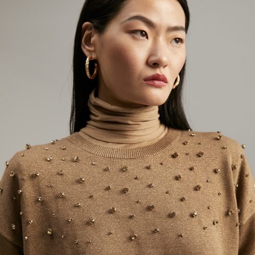 Sweater With Rhinestone Details