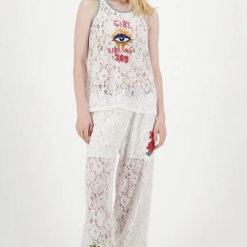 Lace Moa Straight Leg Pants