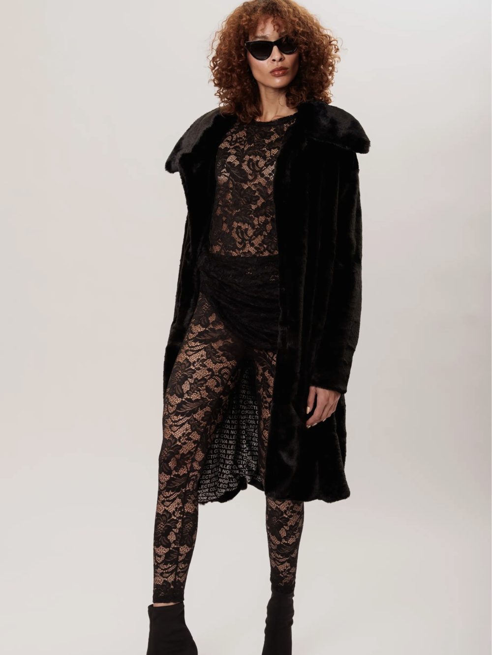 Malin Faux Fur Black