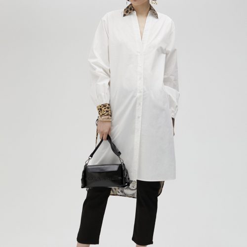 Long Shirt With Tiger Print On The Back